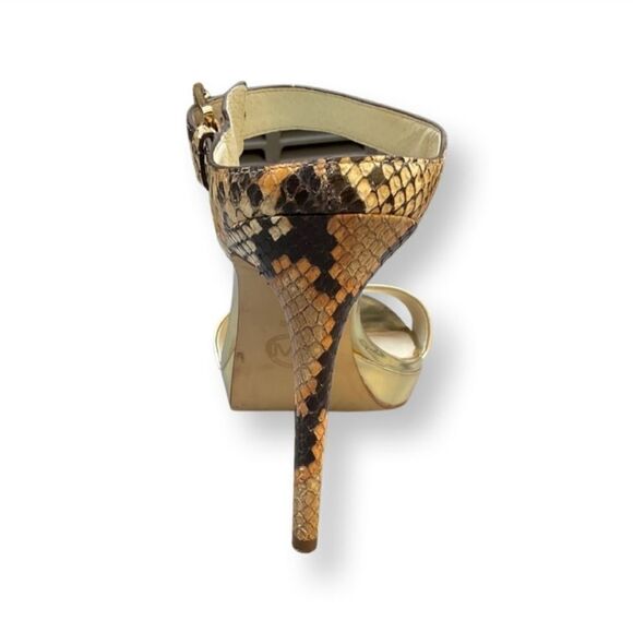 Michael Michael Kors Gold open toe Snakeskin Heels - Picture 4 of 7